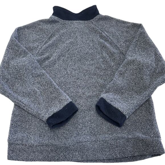 Woolly Threads Sweater Mens Medium Blue Marled 1/4 Zip Knit Pullover Cotton - Picture 2 of 8